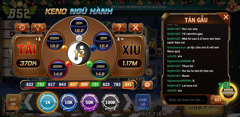 Cách chơi Keno ngũ hành